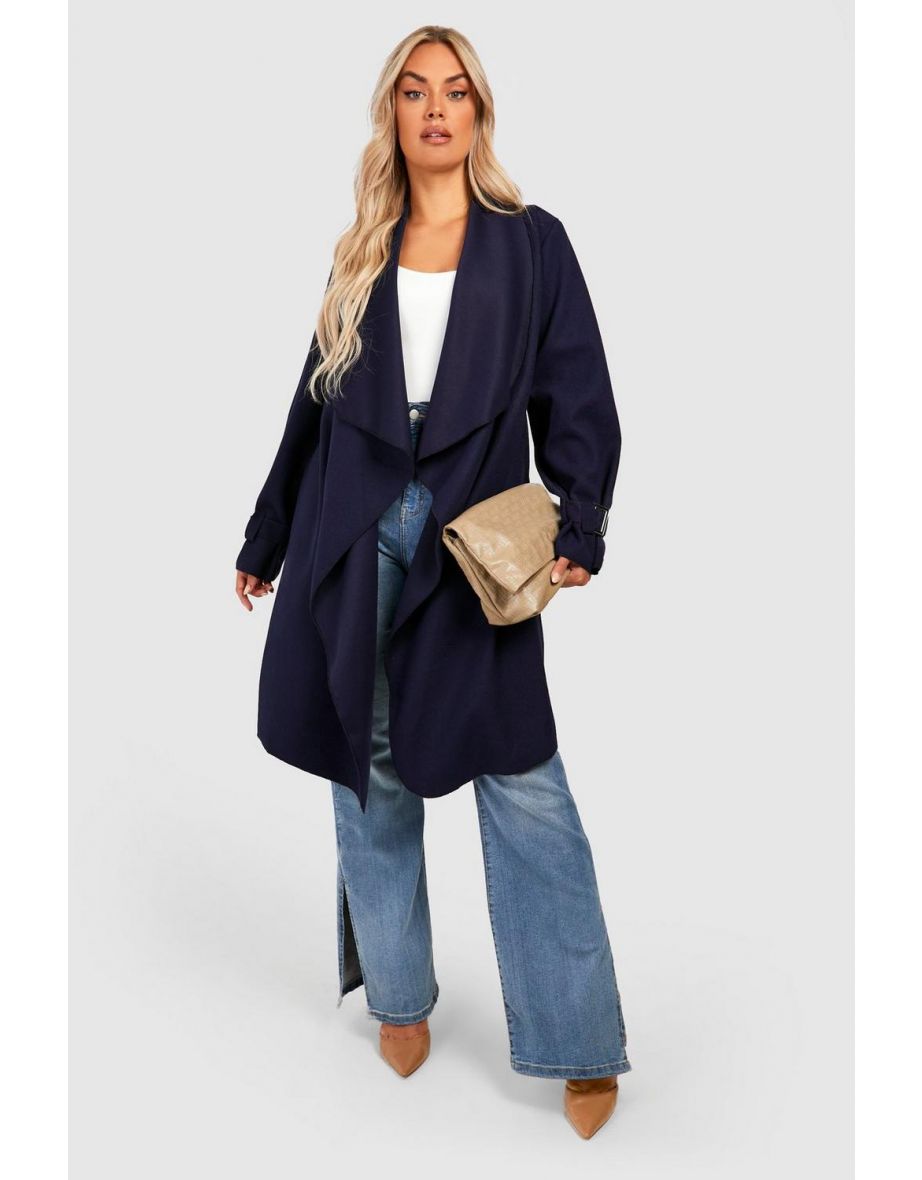 Navy waterfall coat hot sale