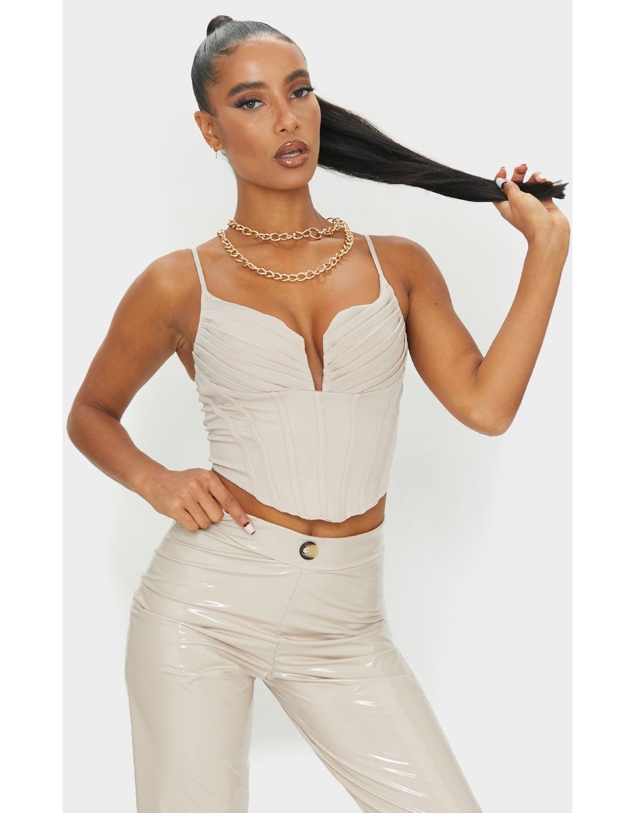 Cream bustier top new arrivals