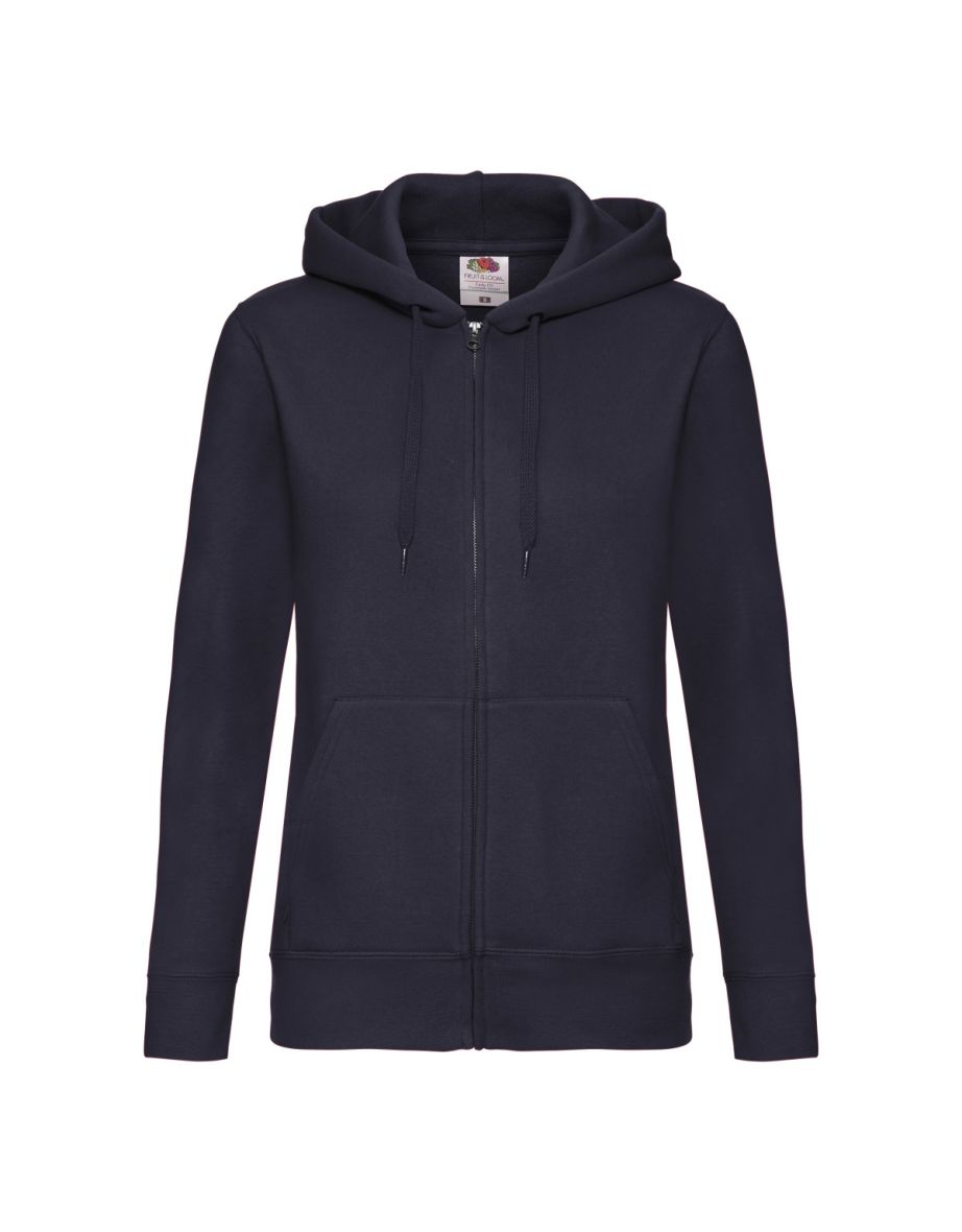 Fruit of the Loom Womens/Ladies Premium Lady Fit Full Zip Hoodie - Deep Navy