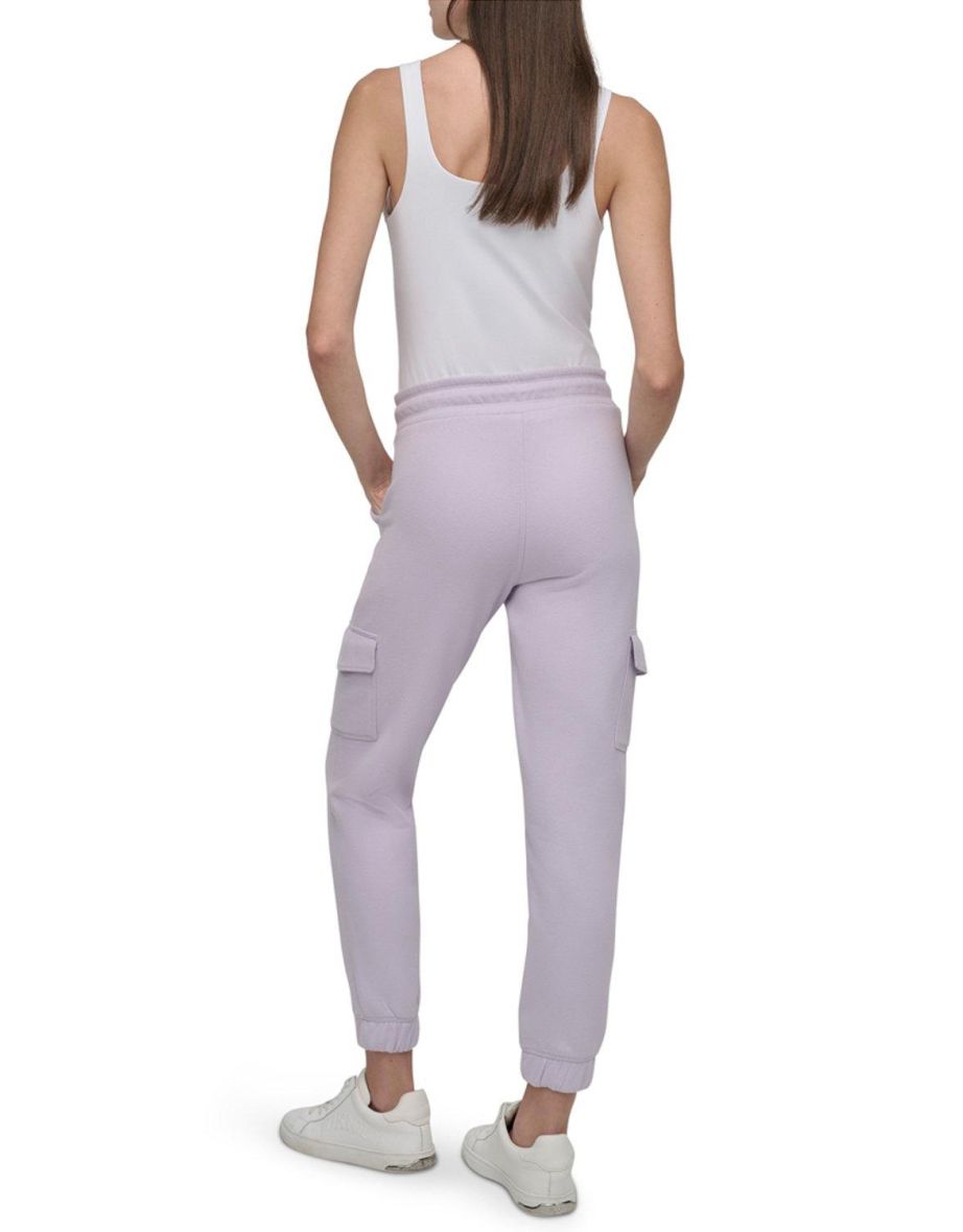Mini Stud Logo Slim Fit Cargo Jogger With Pockets Purple Orchid - 3