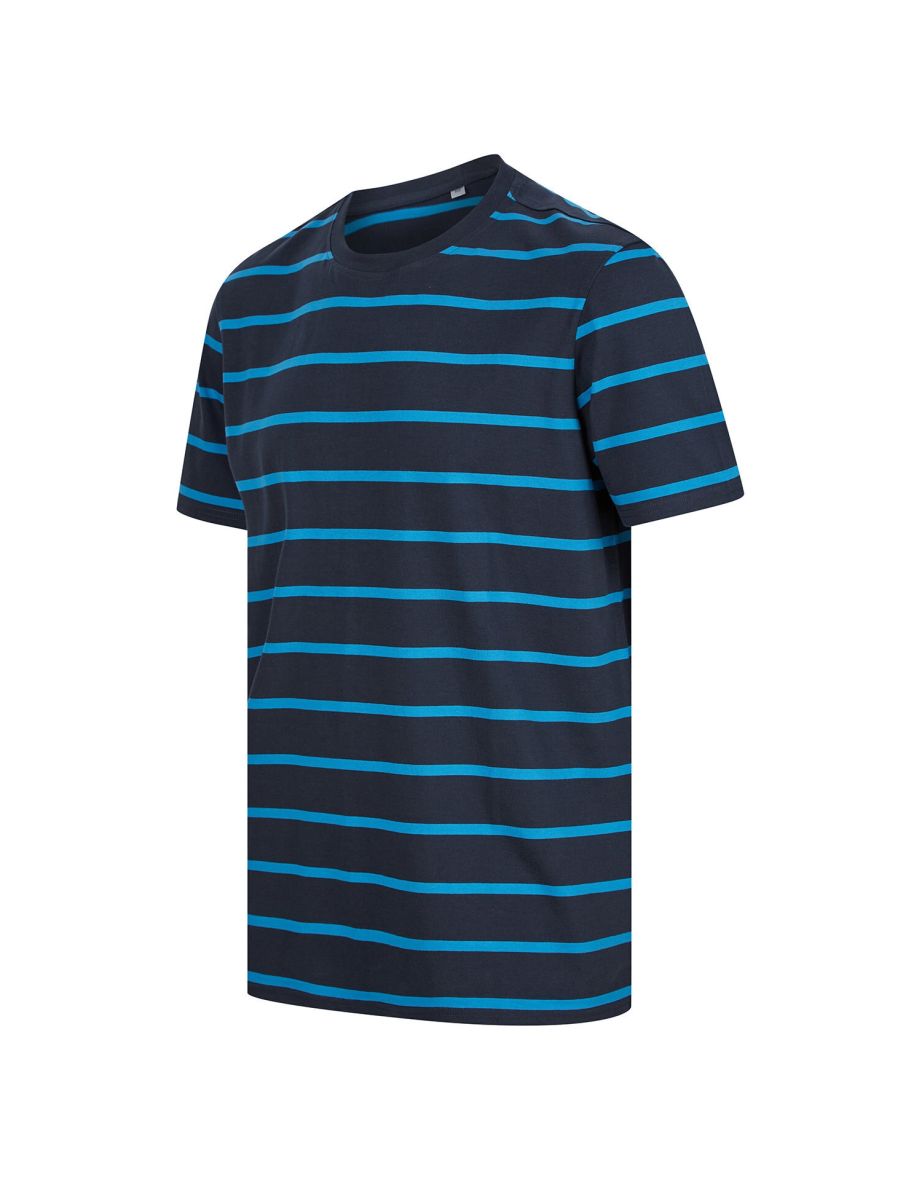 Front Row Mens Striped T-Shirt - Navy/Marine - 3