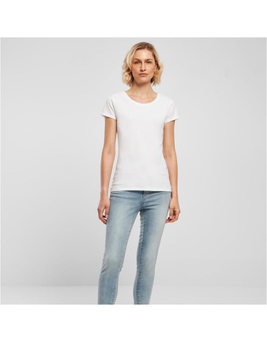 Womens/Ladies Basic T-Shirt - White - 2