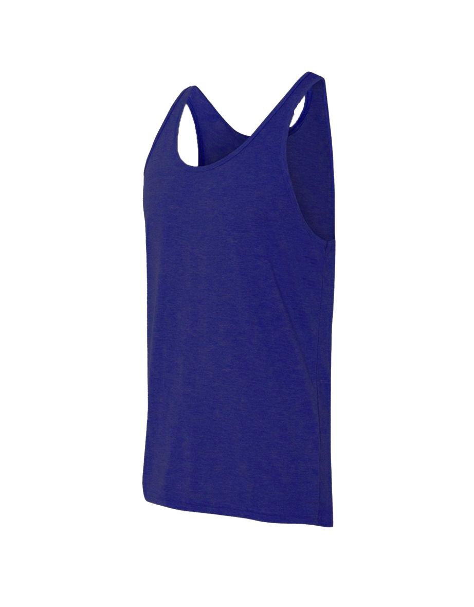 Canvas Adults Unisex Jersey Sleeveless Tank Top - Heather Navy Blue - 2