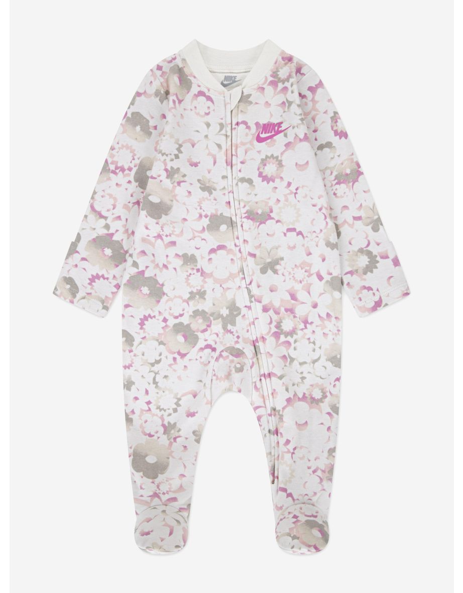 Baby Girls Flow AOP Babygrow in Ivory