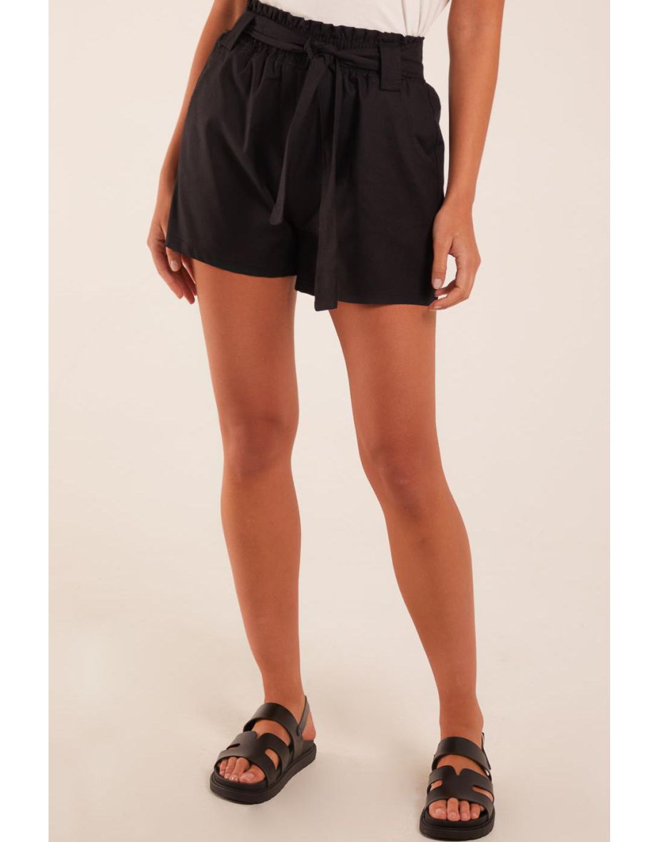 Blue Vanilla Black Belted Shorts