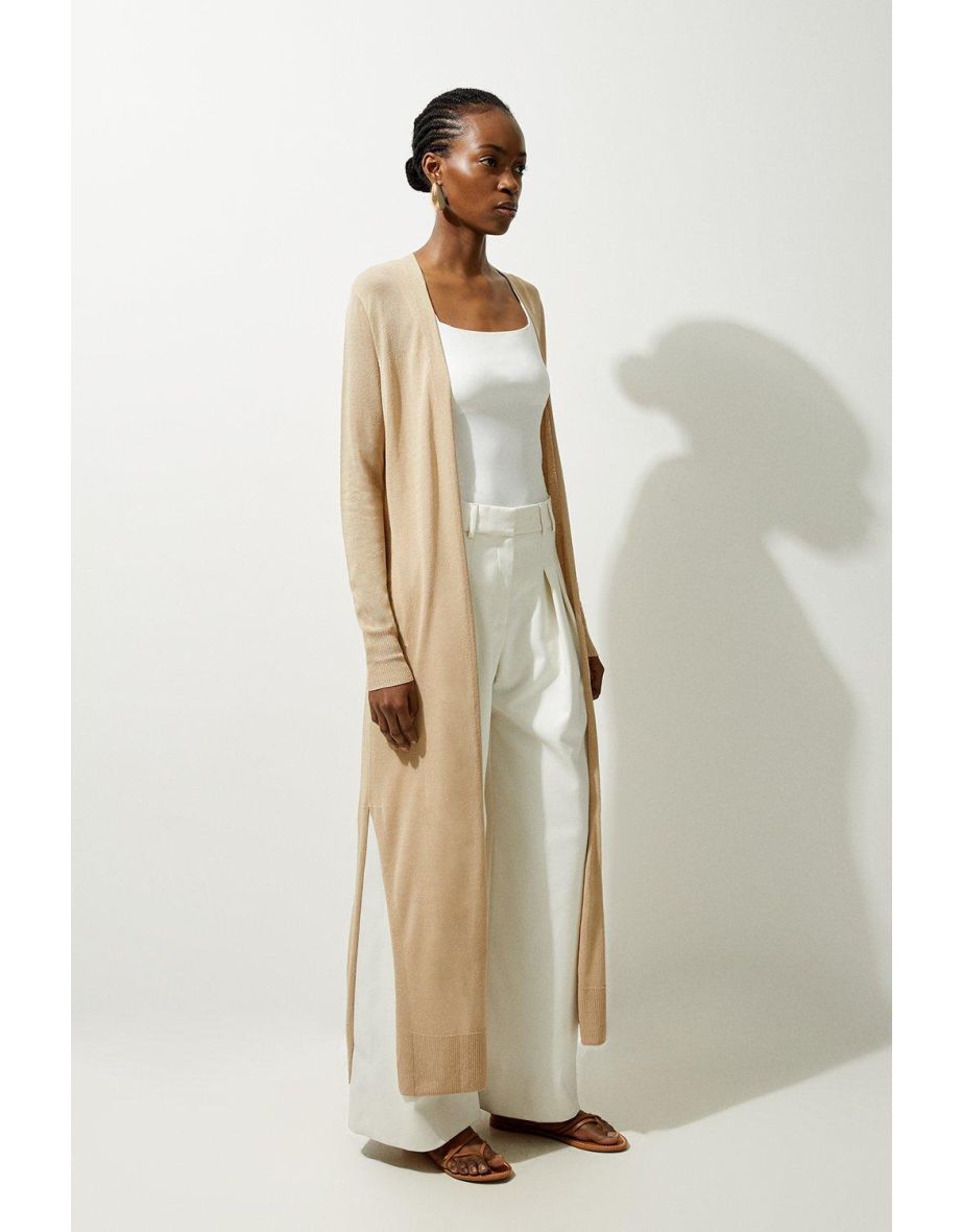 Lightweight Viscose Blend Summer Knit Edge Cardigan