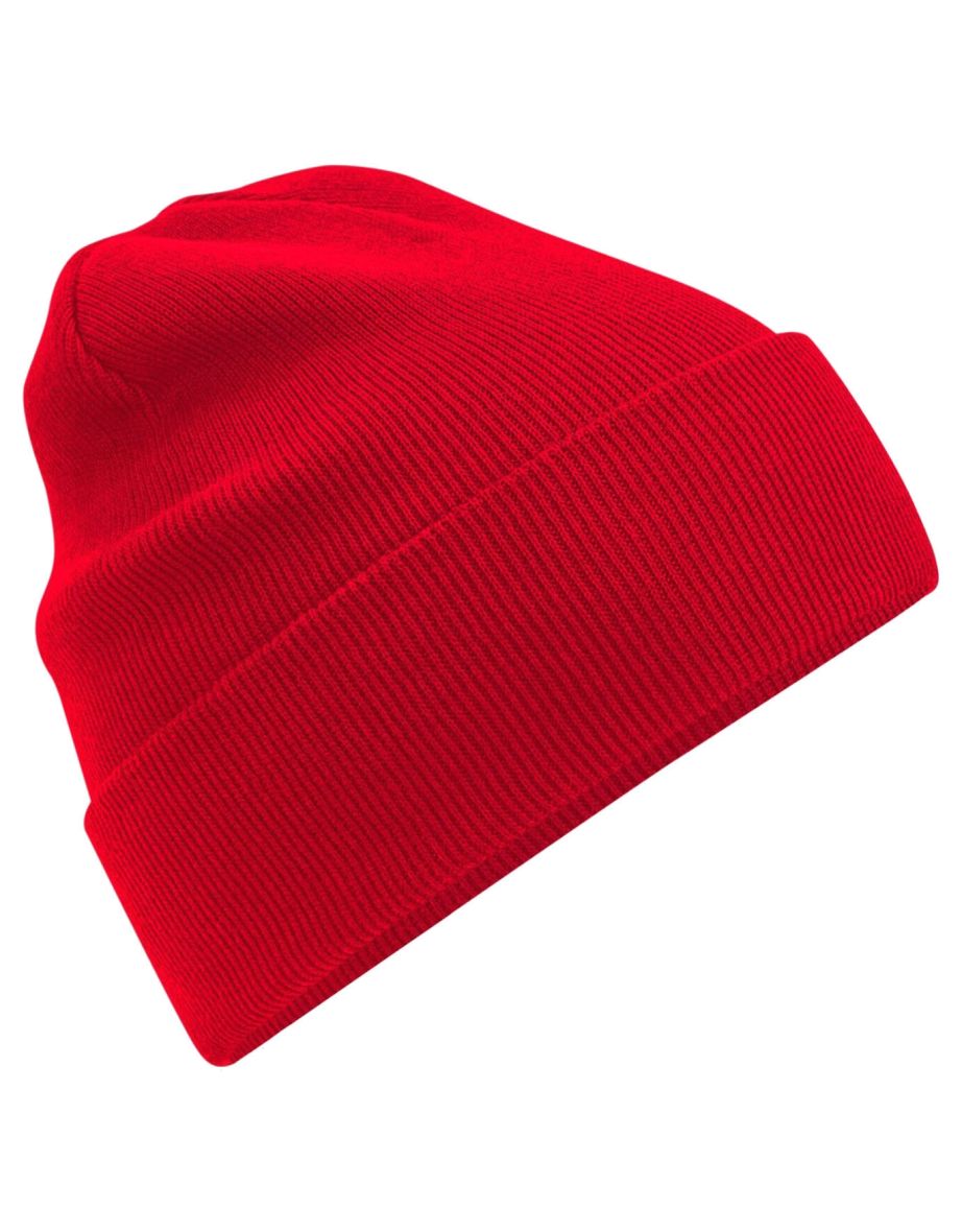 Beechfield Original Organic Cotton Cuffed Beanie - Classic Red