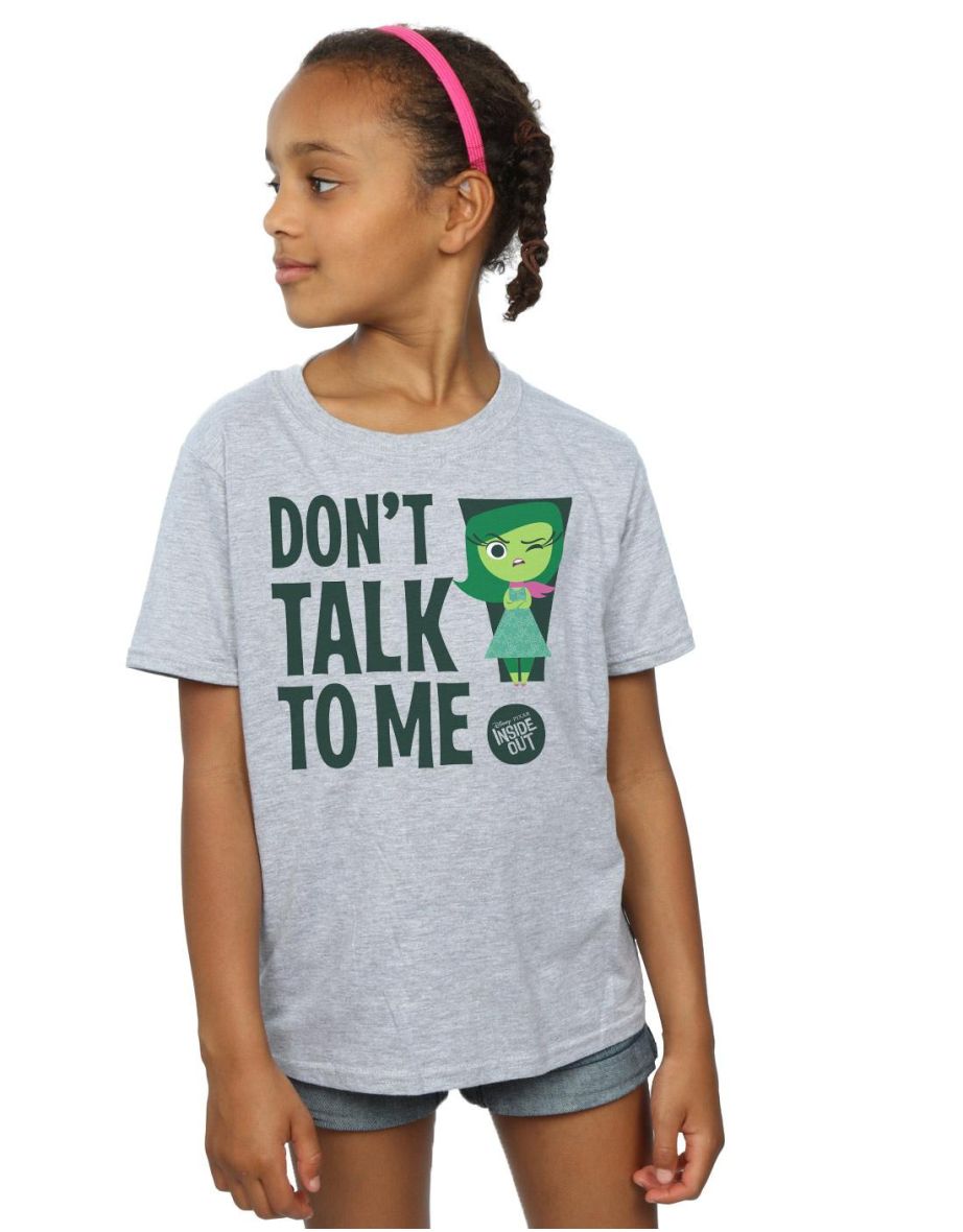 Inside Out Girls Don´t Talk To Me Cotton T-Shirt - Sports Grey