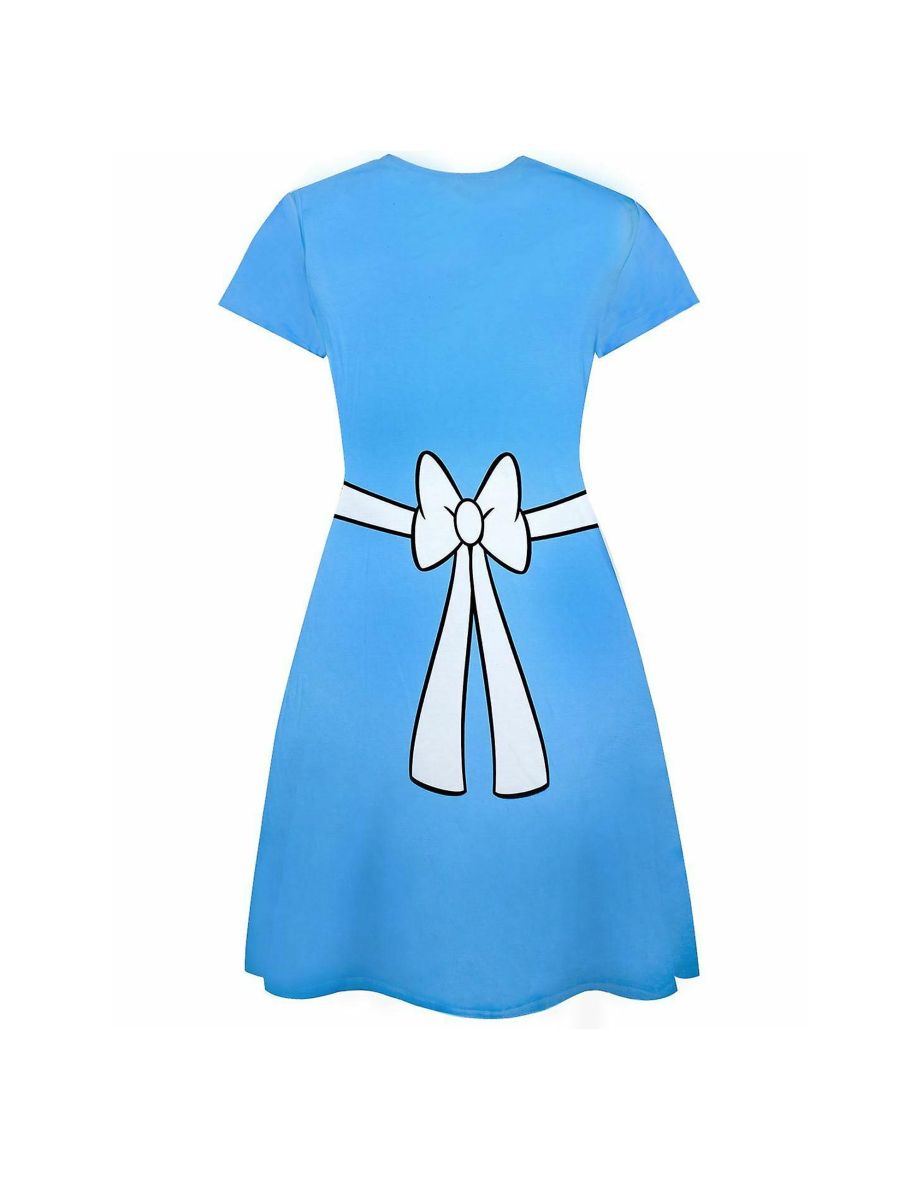 Alice In Wonderland Womens/Ladies Costume Dress - White/Blue - 1