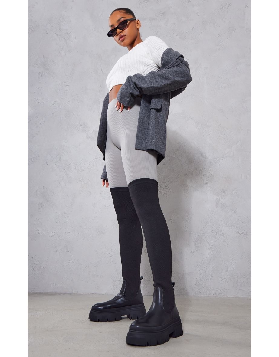 Cleated sole over the knee boots sale