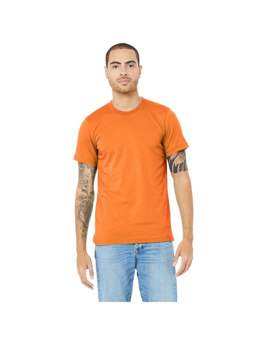 Canvas Unisex Jersey Crew Neck T-Shirt / Mens Short Sleeve T-Shirt - Orange - 2