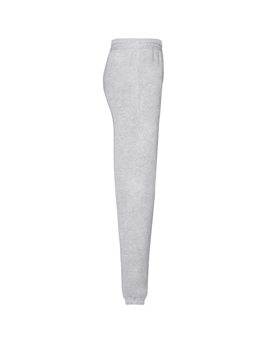 Fruit Of The Loom Mens Elasticated Cuff Jog Pants / Jogging Bottoms - Heather Grey - 3