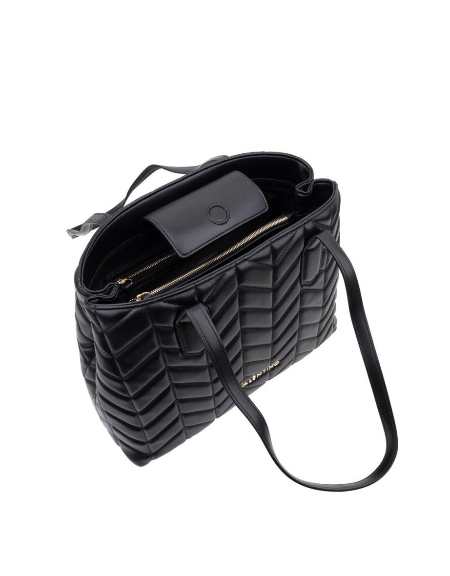 Petal Re Quilt Shopper Bag Black - 3