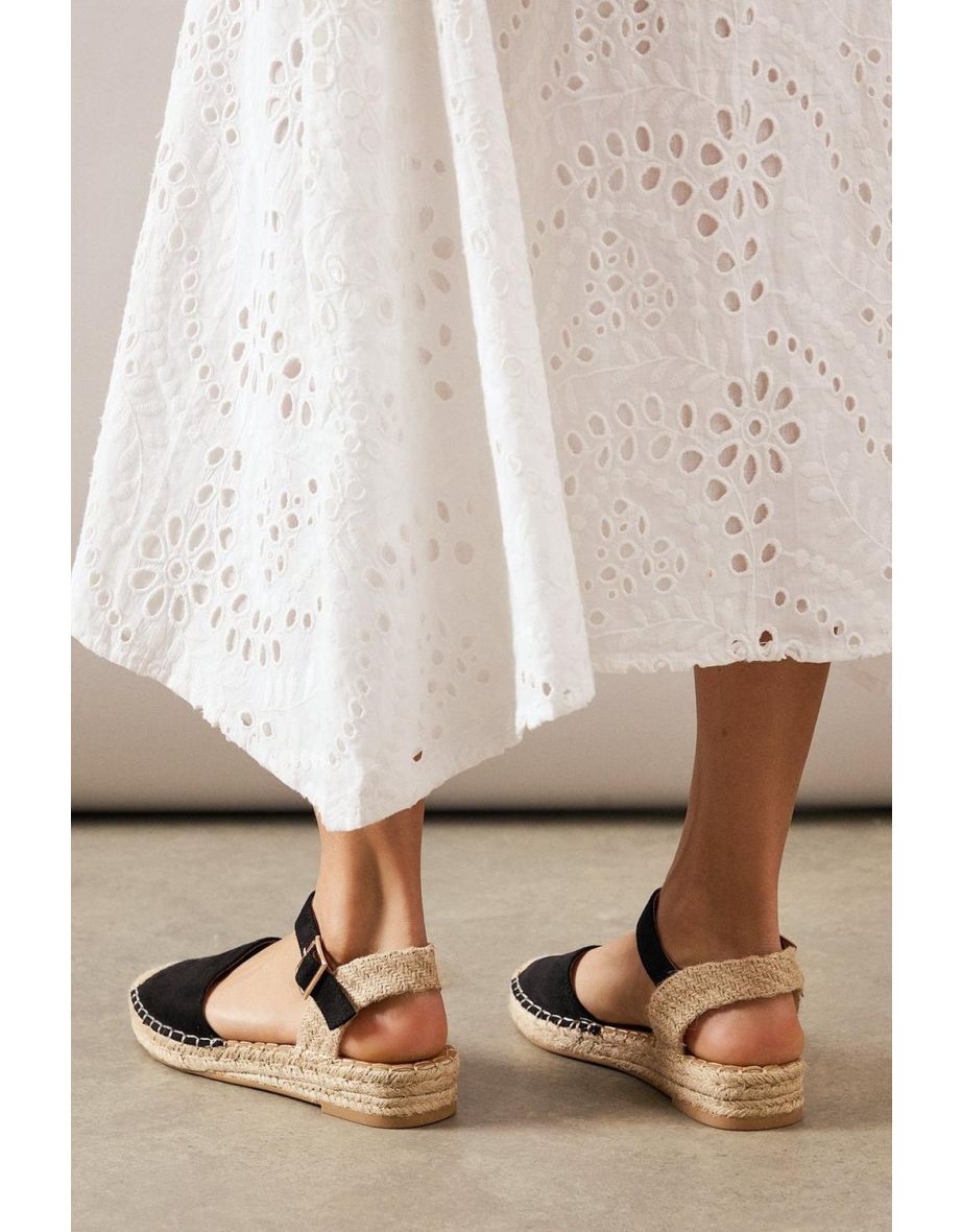 Sylrienne Faux Suede Closed Toe Espadrille Flat Shoes - 3