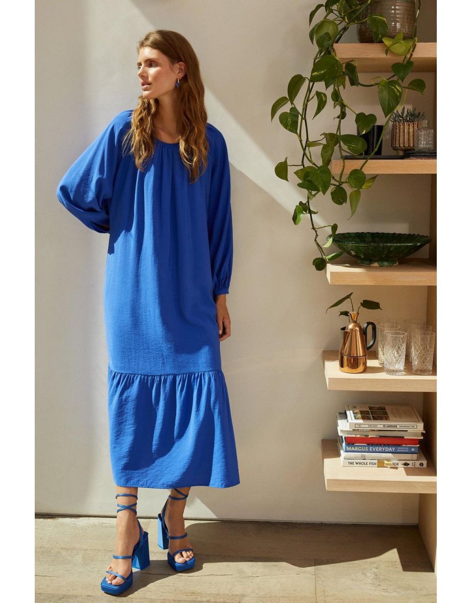 Textured Smock Maxi Dress