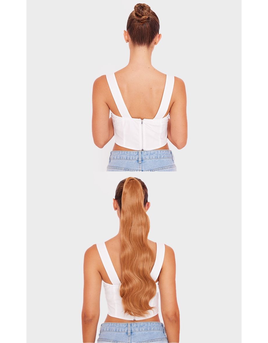Hair Choice Extensions Power Pony Wavy 26 Inch Amber - 3