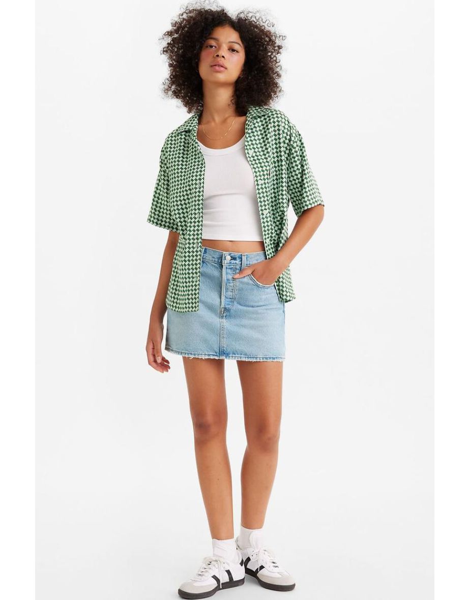 Levis Column Mini Denim Skirt