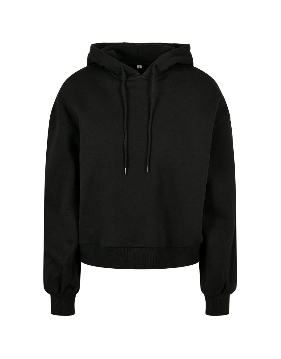 Womens/Ladies Organic Oversized Hoodie - Black - 1