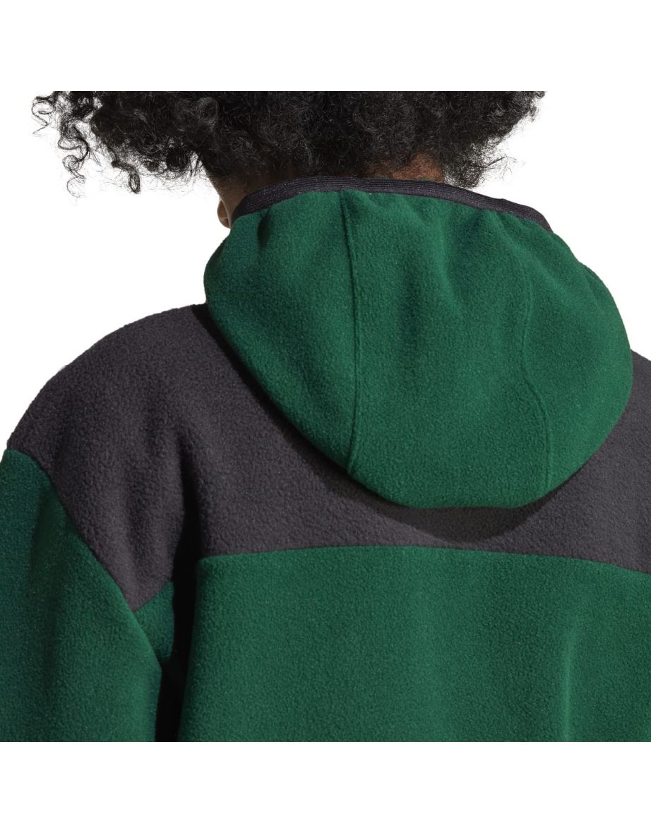 Men's adidas Originals Adventure FC Full-Zip Polar Fleece Hoodie in Green - 9