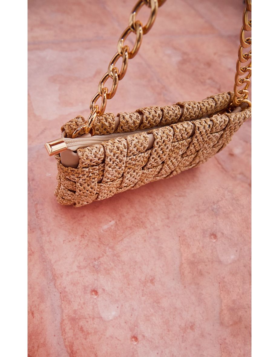 Sand Oversized Weave Shoulder Bag - 3