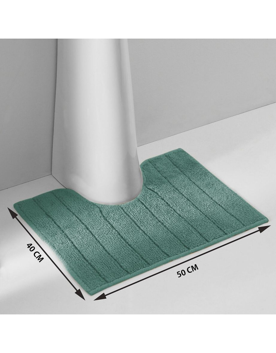 Zavara 100% Cotton Toilet/Sink Cutout Bathroom Mat - 1