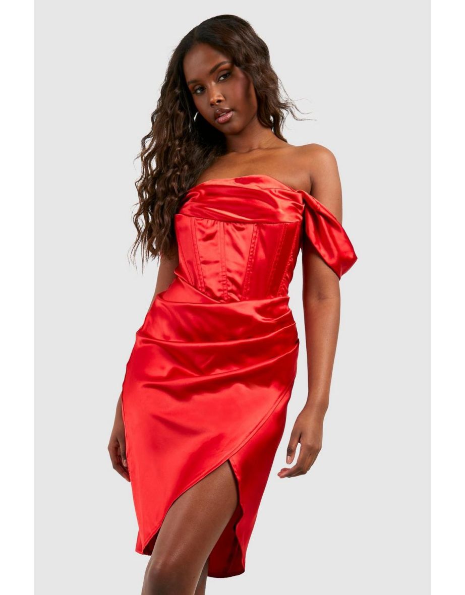 Design off selling shoulder midi dress