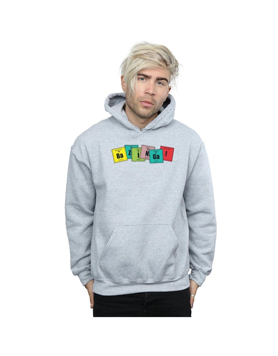 The Big Bang Theory Mens Bazinga Elements Hoodie - Sports Grey