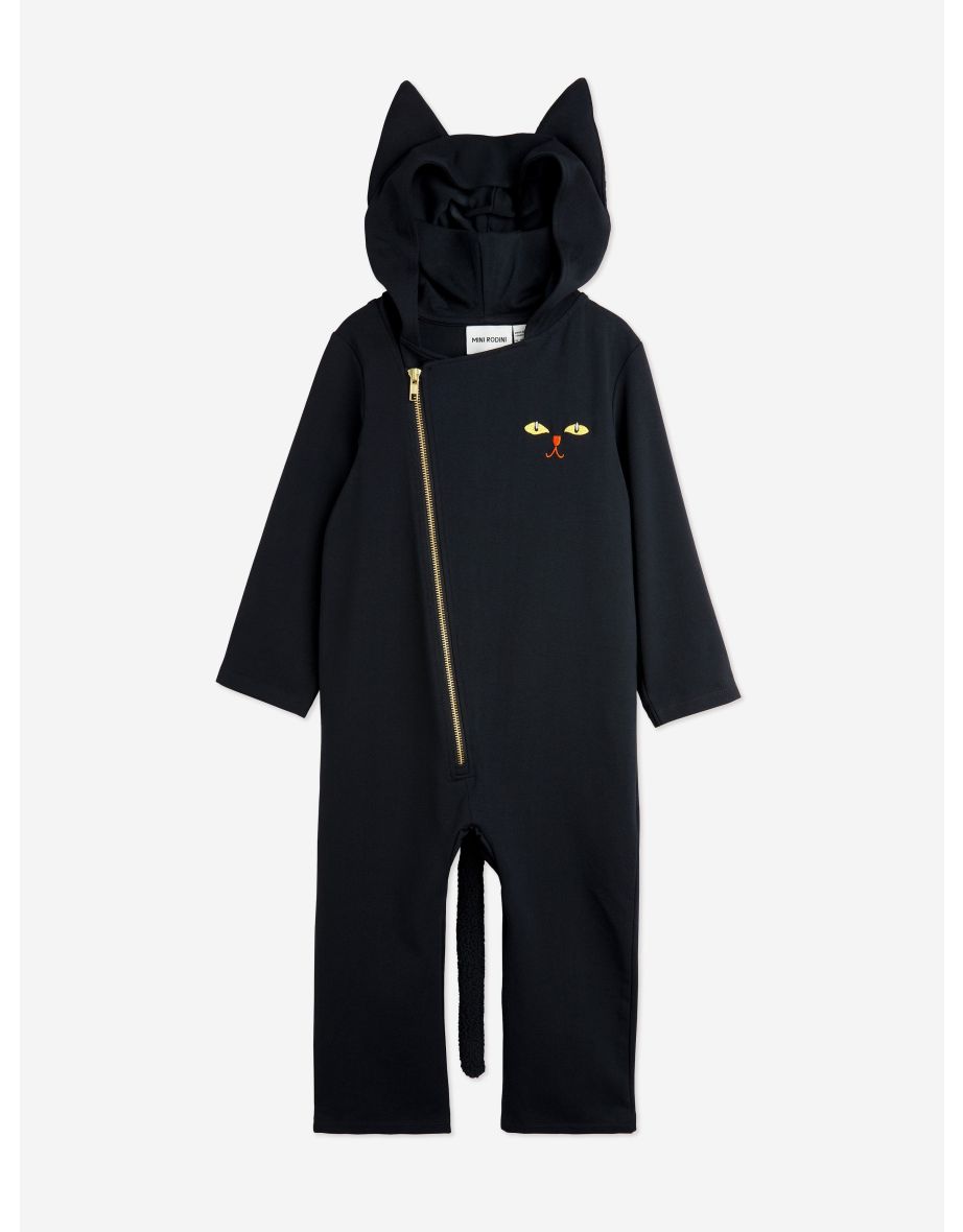 Mini Rodini Kids Catsuit Onesie in Black