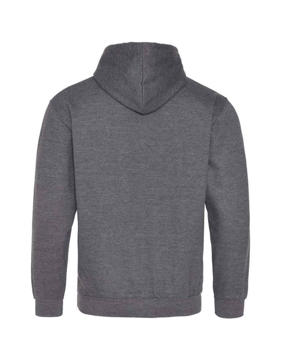 Awdis Womens/Ladies Varsity Hoodie - Charcoal/Burgundy - 1