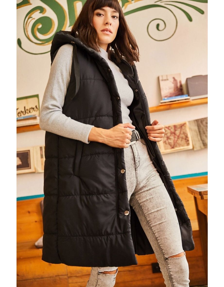 Vest - Black - Puffer
