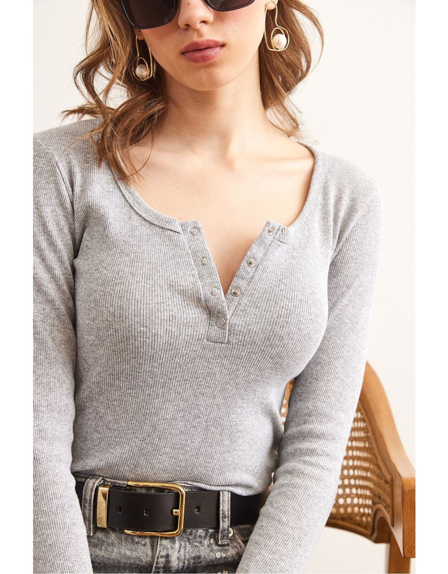 Blouse - Beige - Fitted - 7
