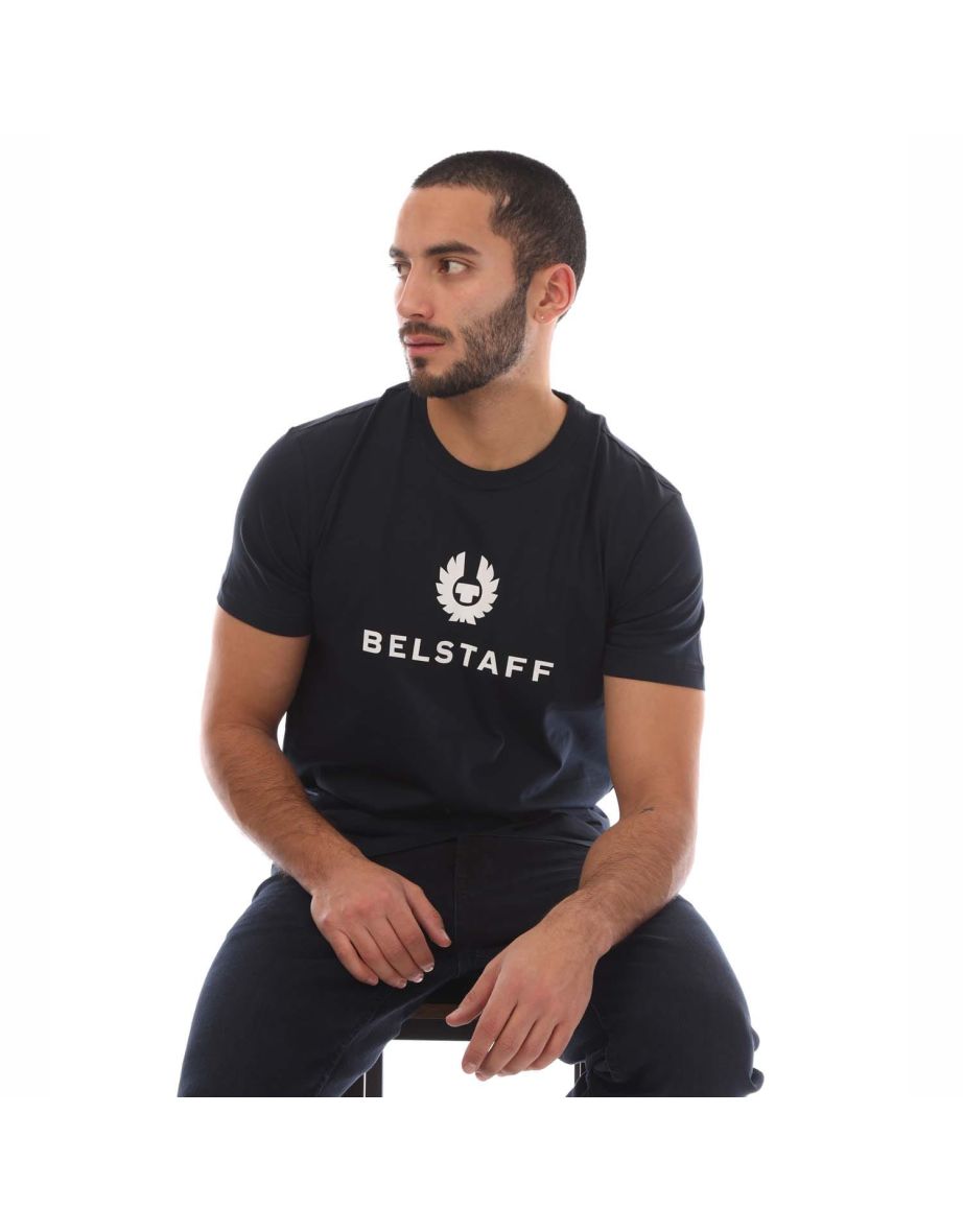Men's Belstaff Cotton Jersey Signature T-Shirt in Blue - 3