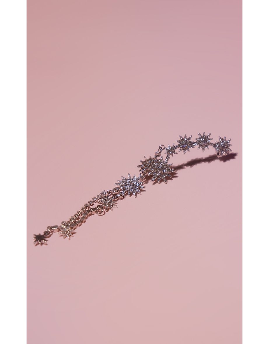 Silver Star Diamante Ear Cuff - 2