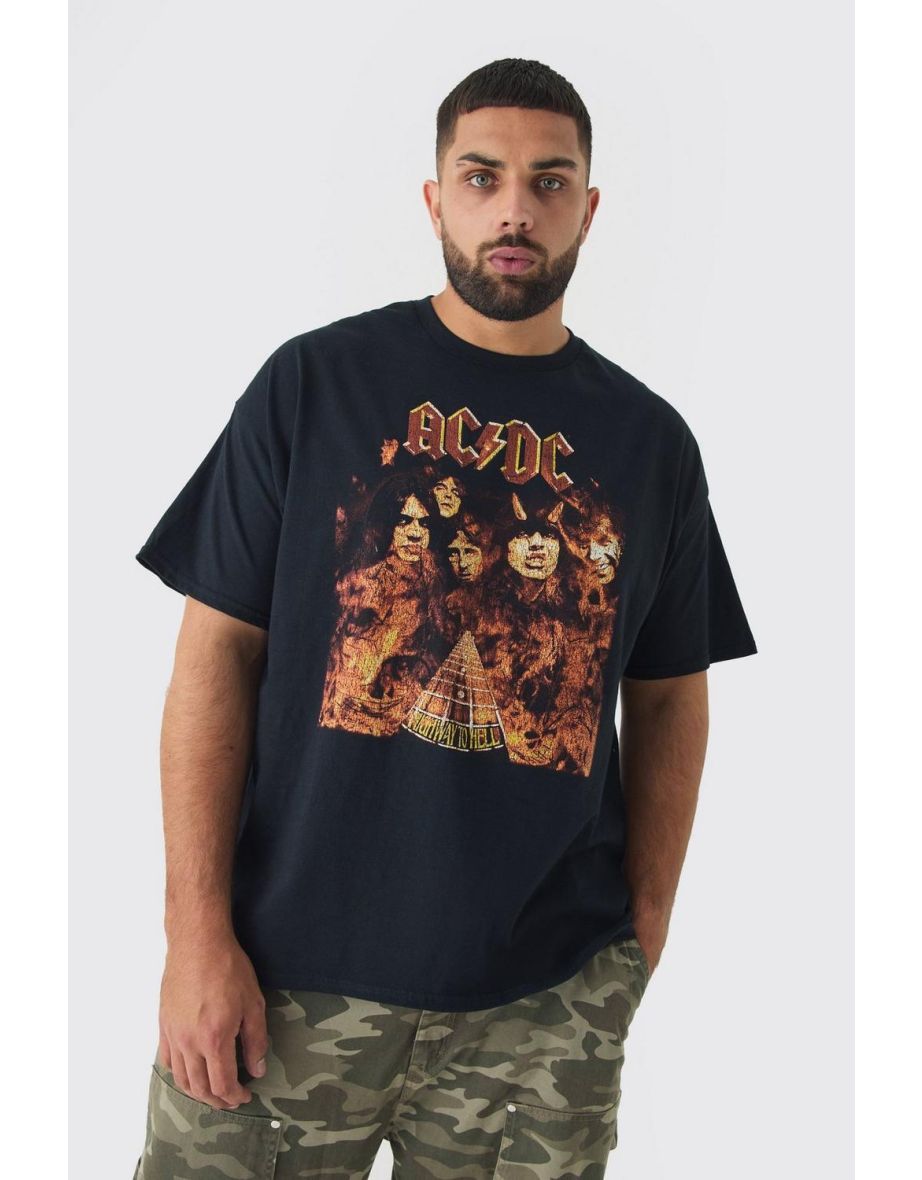 Plus Acdc License Print T-shirt - black