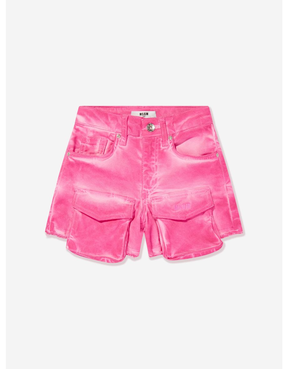Girls Cargo Shorts in Pink