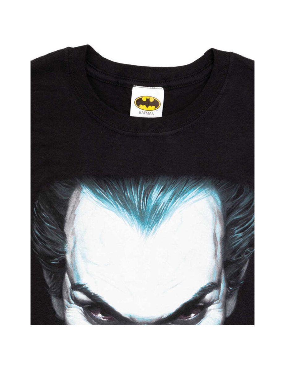 The Joker Mens Face Short-Sleeved T-Shirt - Black - 2