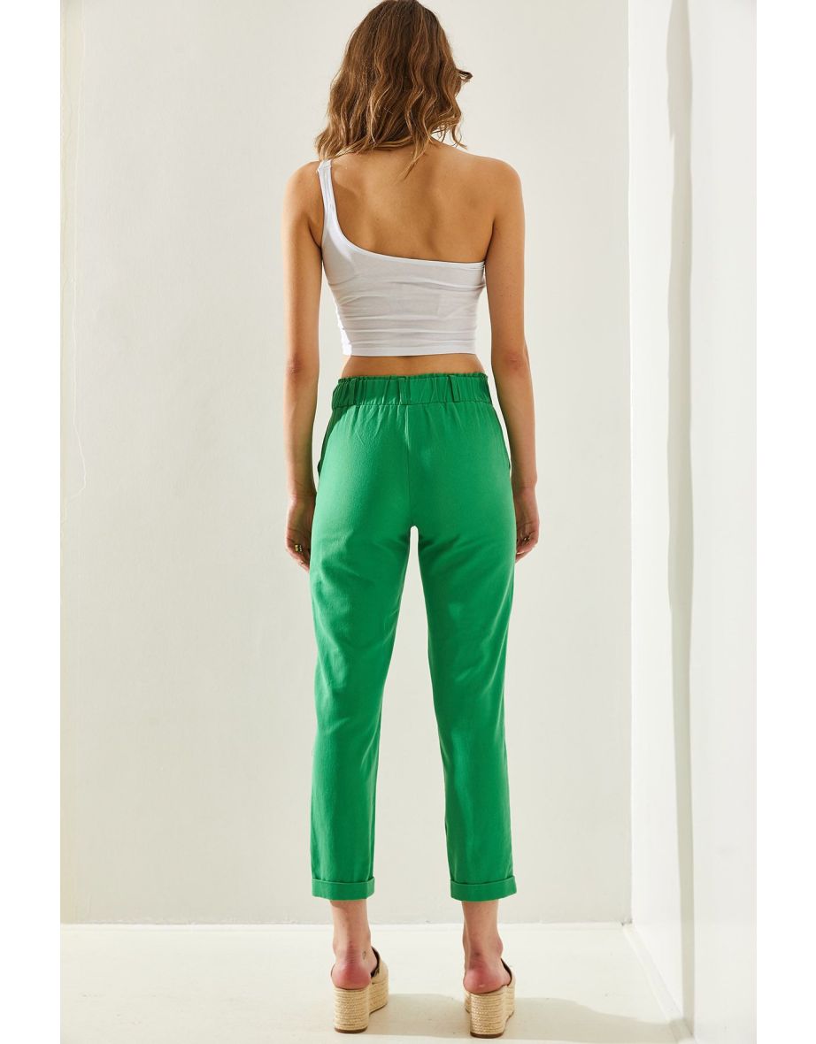 Women's Epaulette Gabardine Trousers - 4