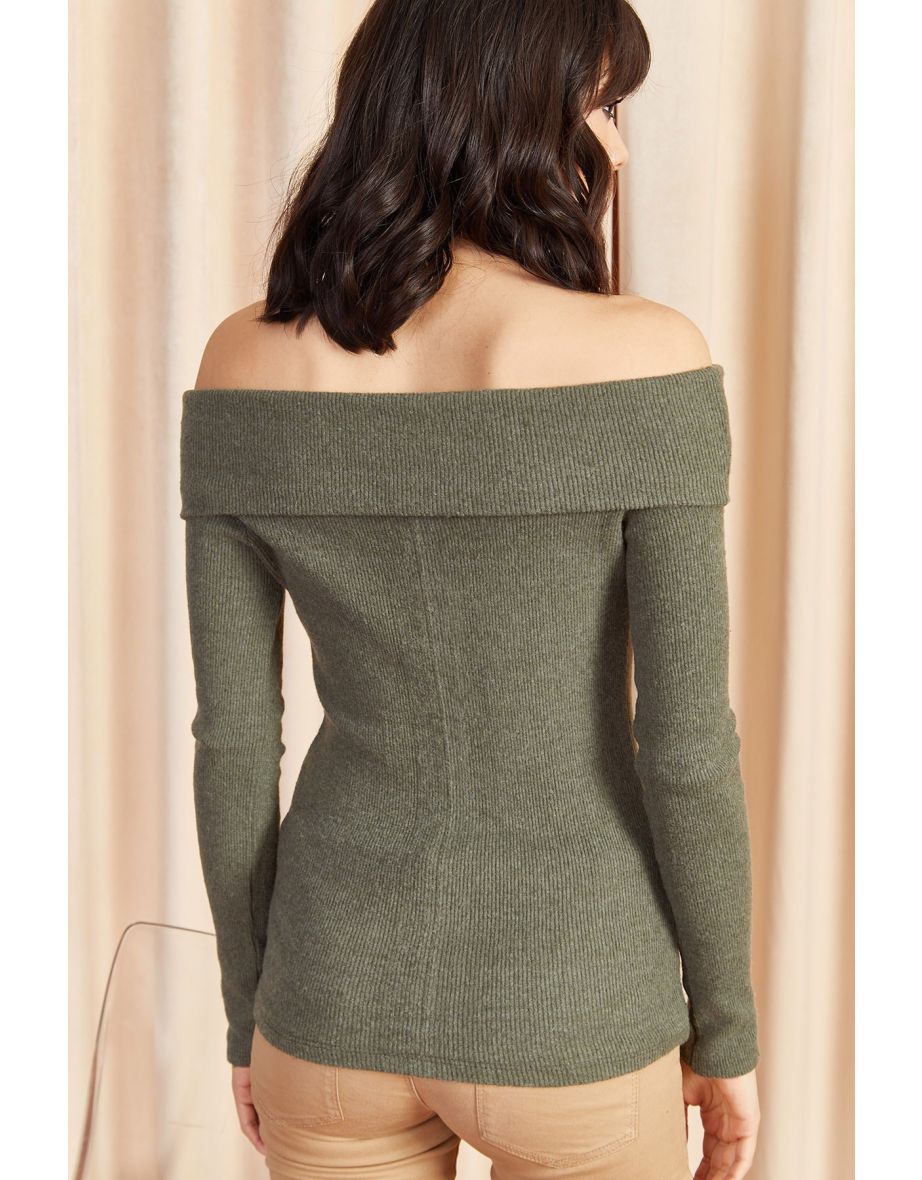 Women's Khaki Madonna Collar Sharding Camisole Camisole - 3