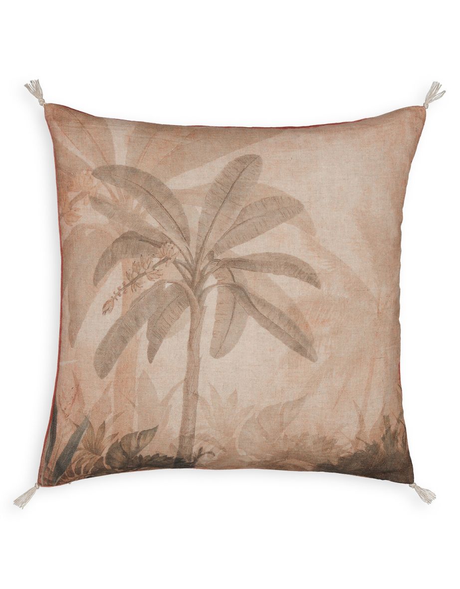 Manali Jungle Linen & Cotton Square Cushion Cover