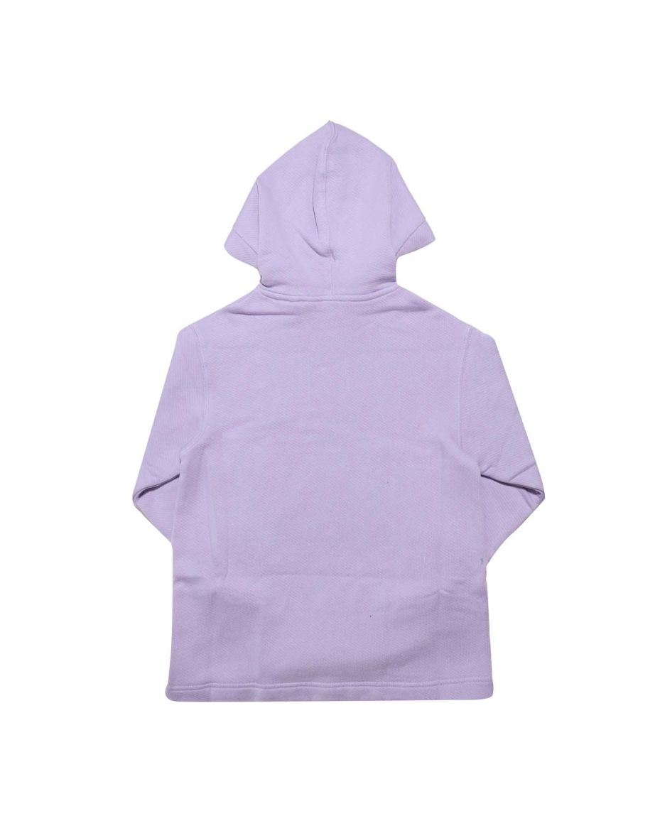 Girl's Palm Angels Juniors Classic Over Logo Hoodie Dress in Purple - 1