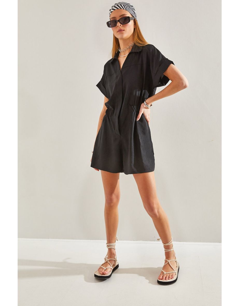 Women's Basic Elastic Waist Jumpsuit