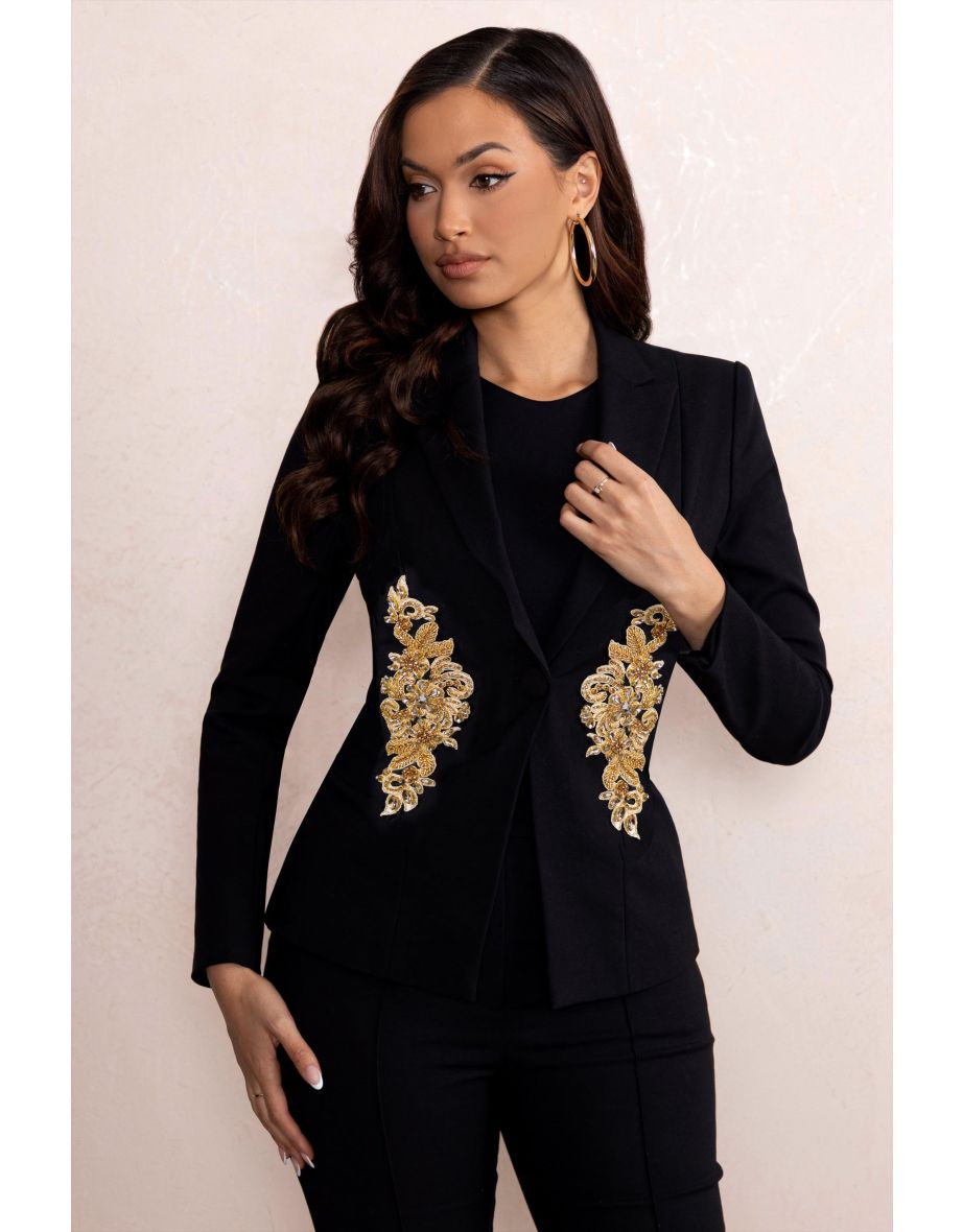 Buy Boohoo Fitted Contour Tailored Blazer In Black