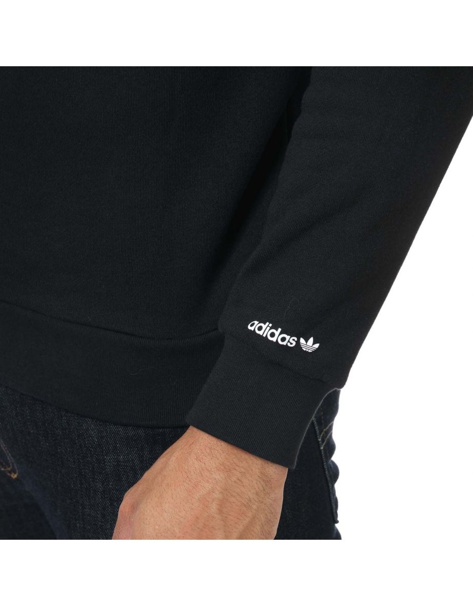Men's adidas Originals Adicolor Shattered Trefoil Hoodie in Black - 5