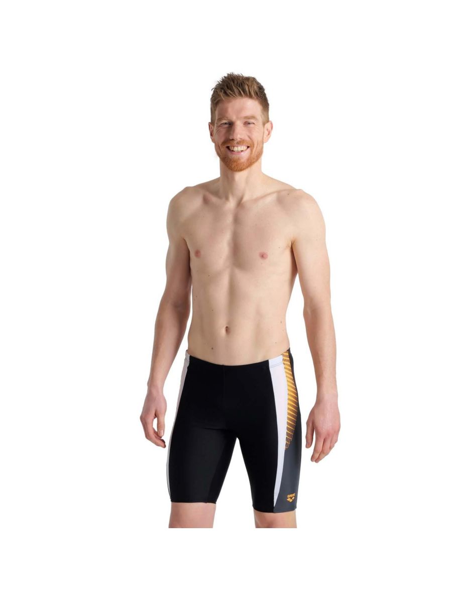 Men's Arena Threefold Jammer Swim Short in Black