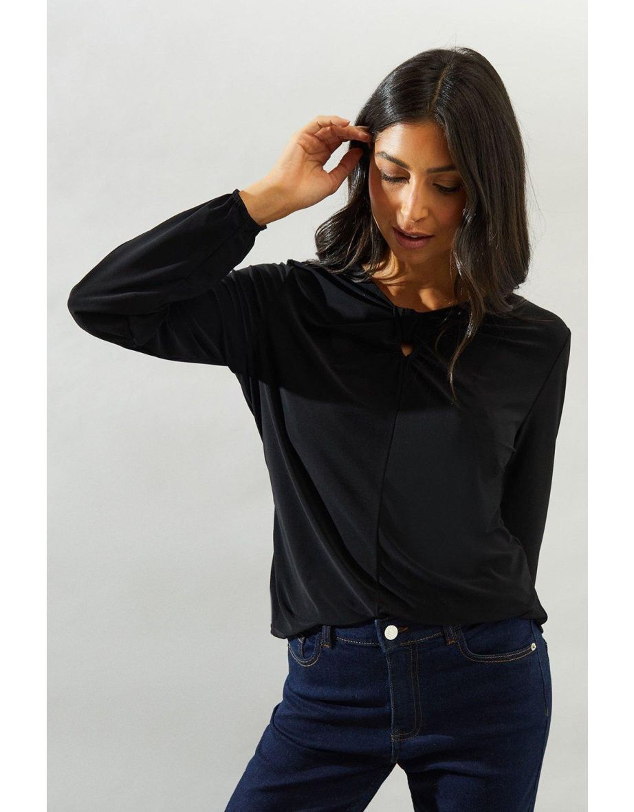 Bow Detail Jersey Top