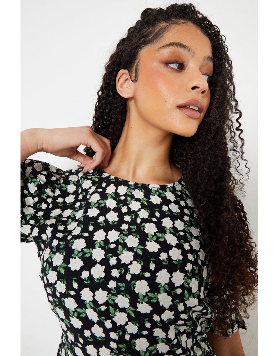 Tall Floral Frill Hem Mini Dress - 3