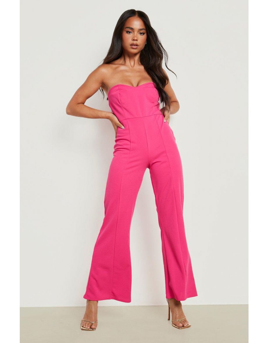 Pink flared jumpsuit on sale