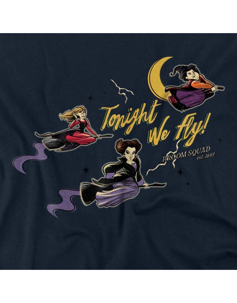 Hocus Pocus  Adult Tonight We Fly Sanderson Sisters T-Shirt - Navy - 2