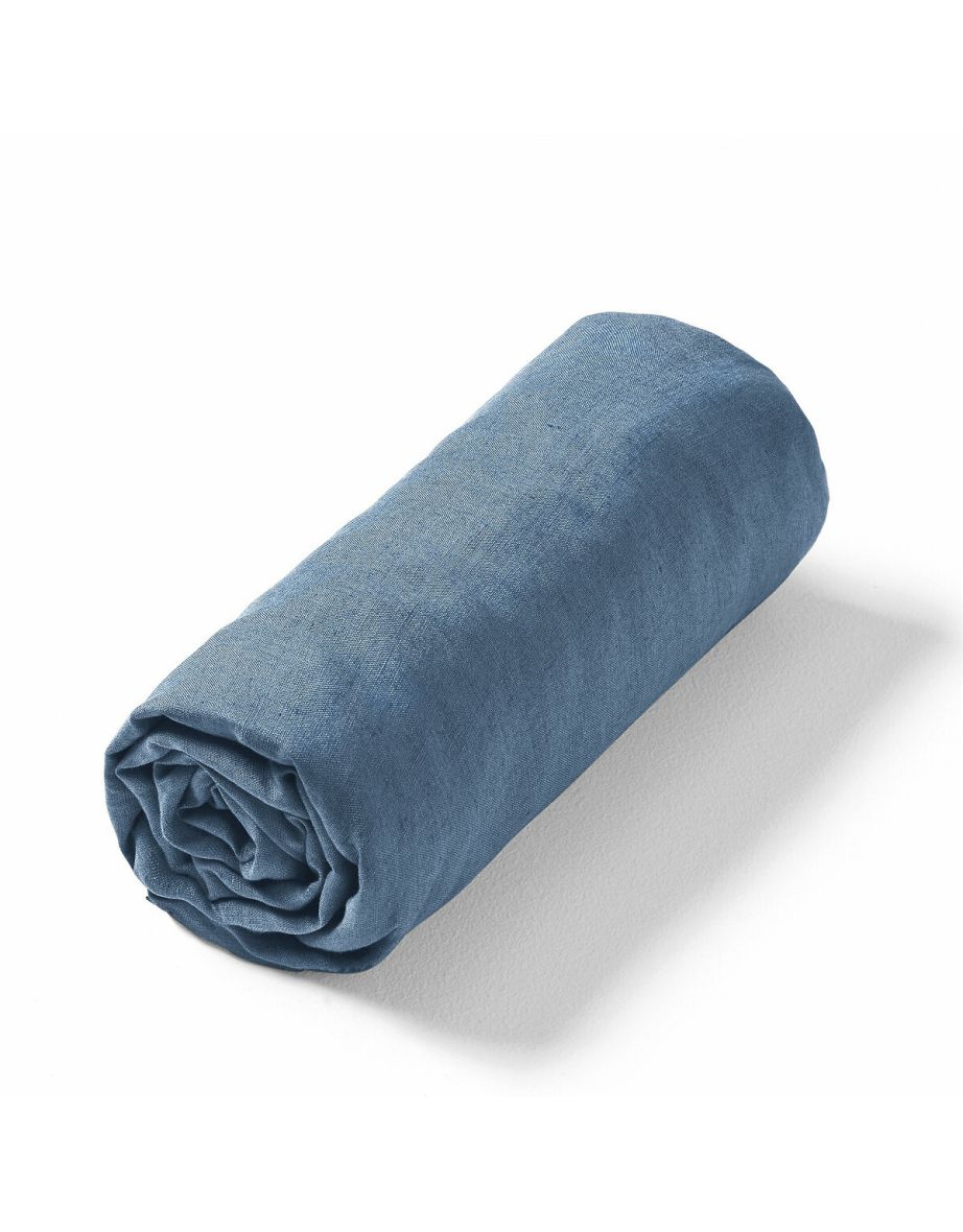 Elina Washed Linen Fitted Sheet for Deep Mattresses (32cm) - 1