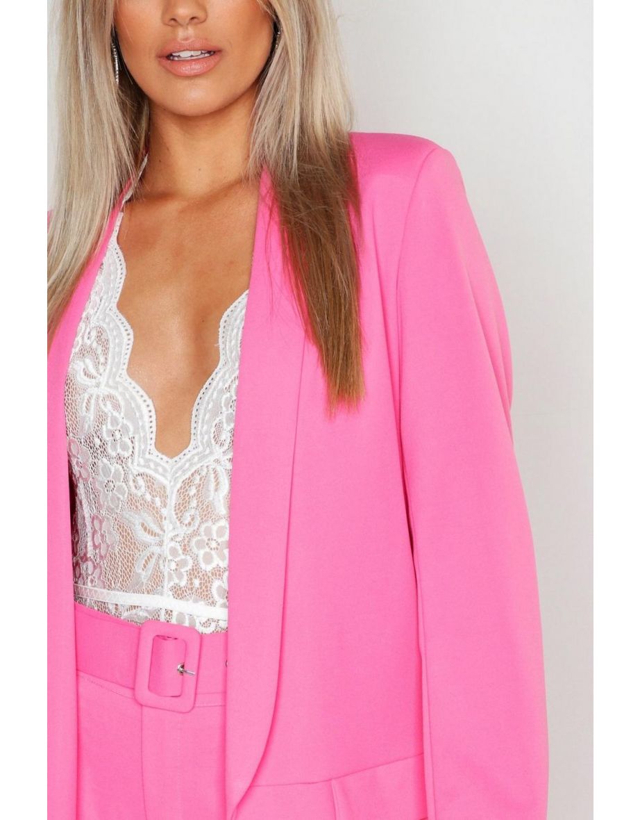 Plus Tailored Blazer - red - 3